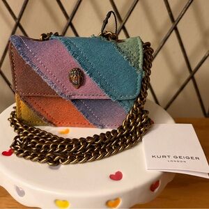 Kurt Geiger Denim Mini Kensington Bag NWT